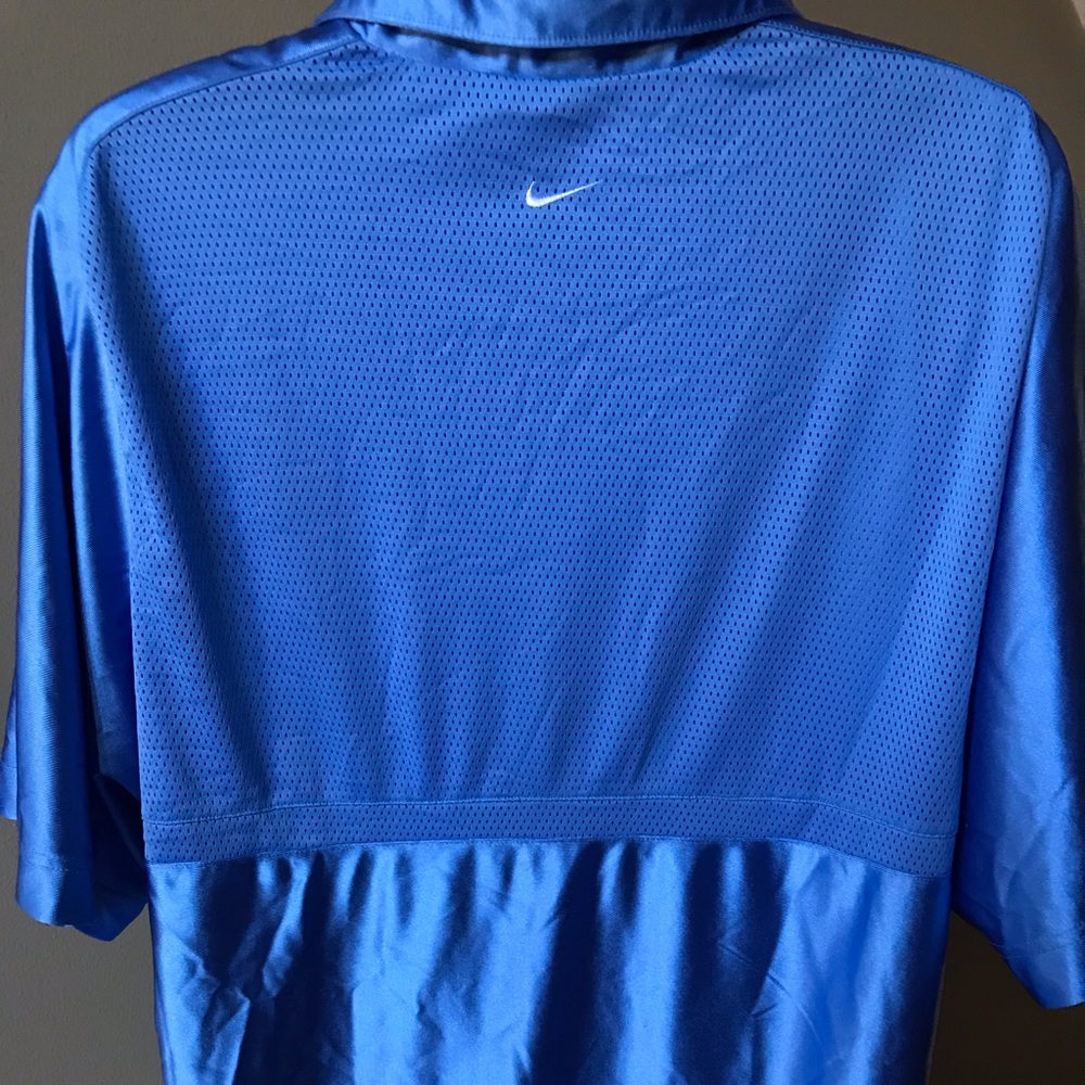 NIKE 2XL Blue ~ Snap Button Emb. Swoosh Jacket - Picture 5 of 6